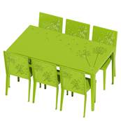 Salon de Jardin - Table & 6 chaises