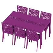 Salon de Jardin - Table & 6 chaises